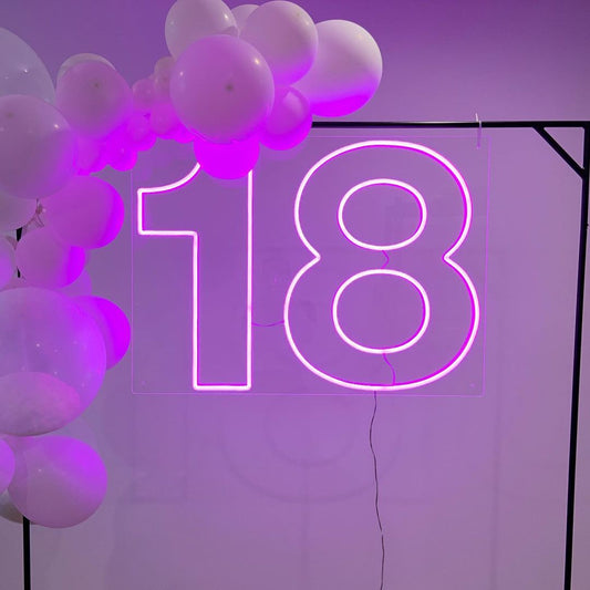 Birthday 18 Neon Sign