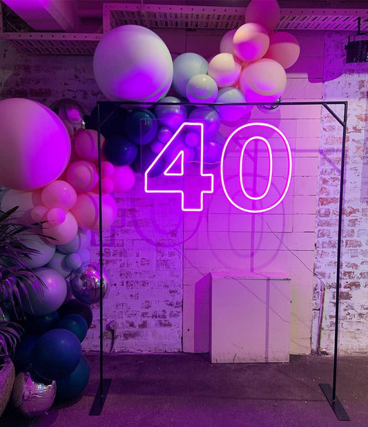 Birthday 40 Neon Sign