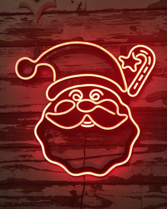 Santa Face Neon Sign