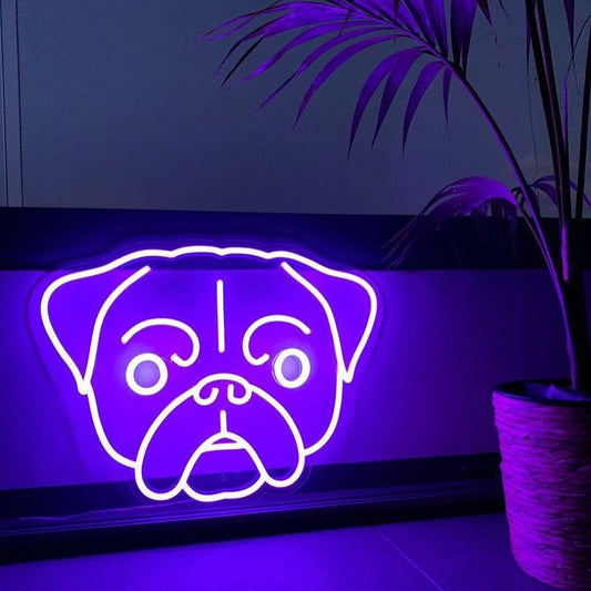  Dog Pug Neon Sign