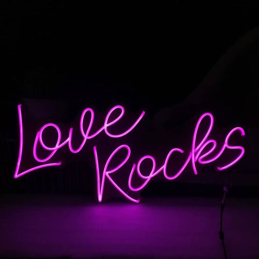 Love Rocks Neon Sign