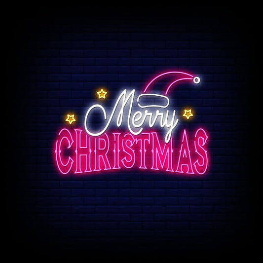 Merry Christmas Santa Hat Neon Sign