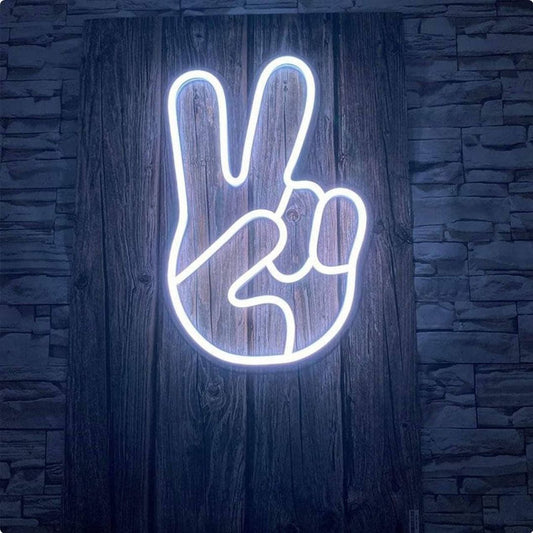 Cool peace fingers Neon Sign